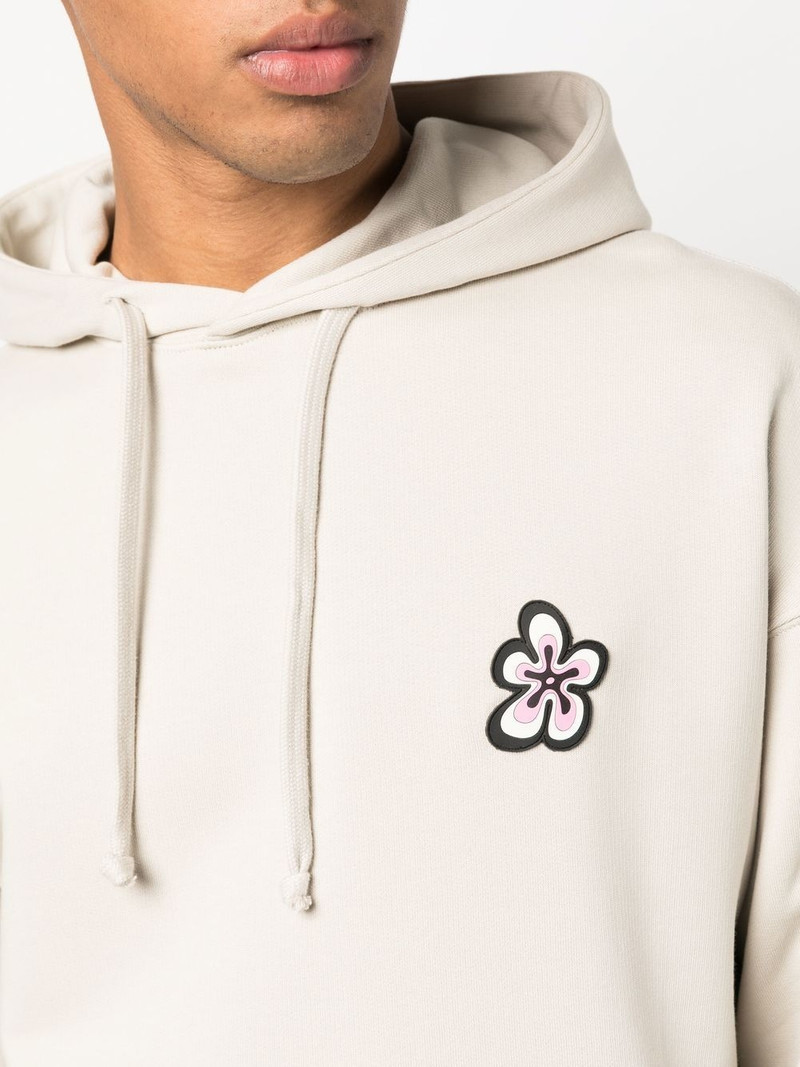 floral print cotton hoodie 6