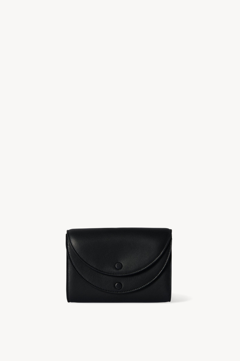 Double Flap Clutch in Leather 1