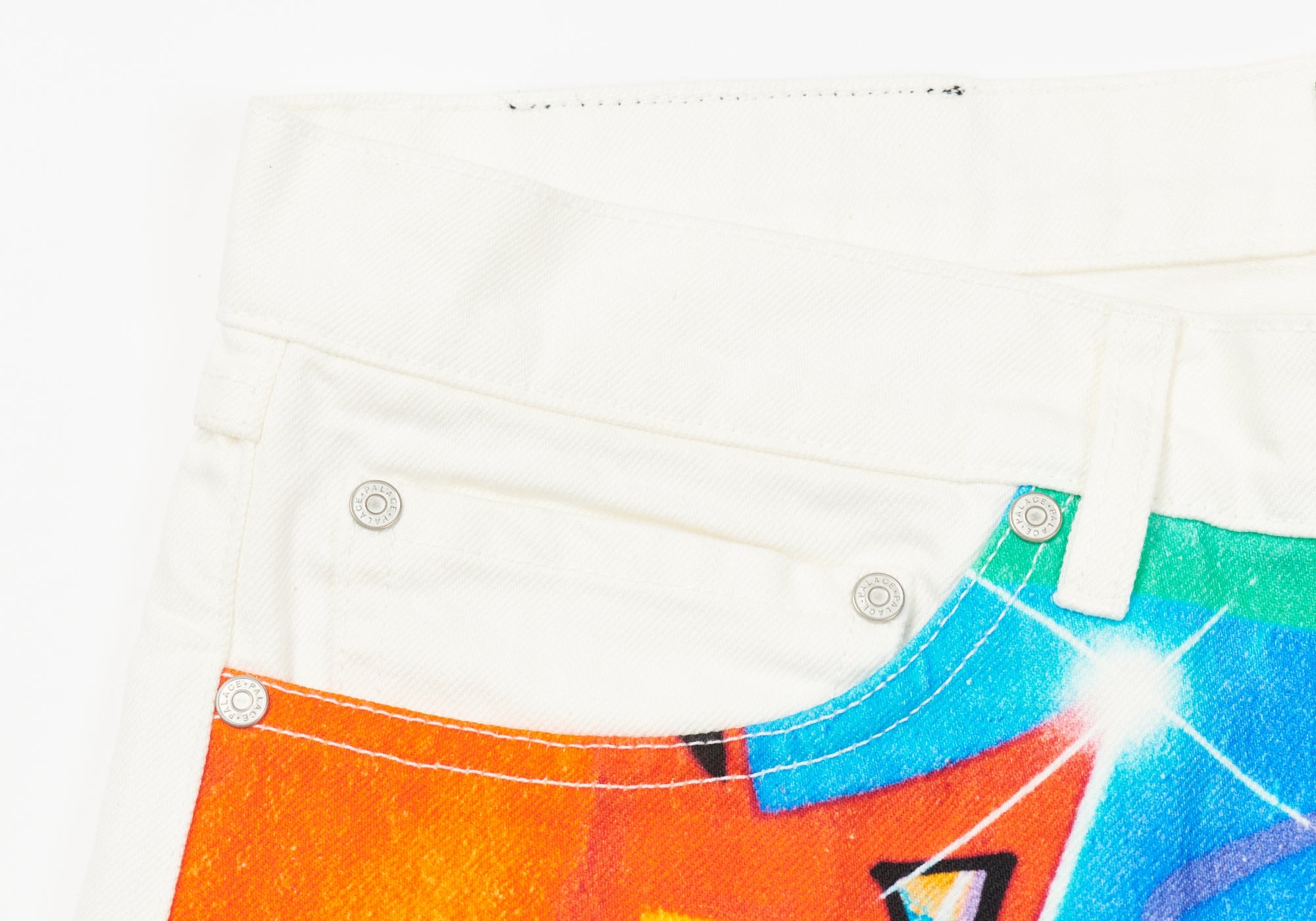 PALACE ZOMBY DENIM JEANS WHITE - 3