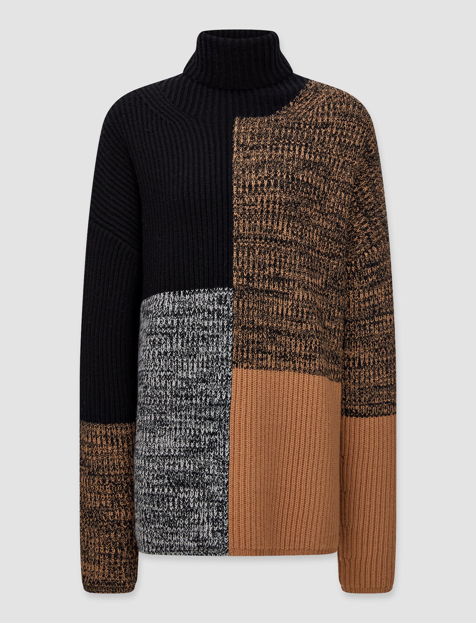 Merino Collage High Neck Jumper - 1