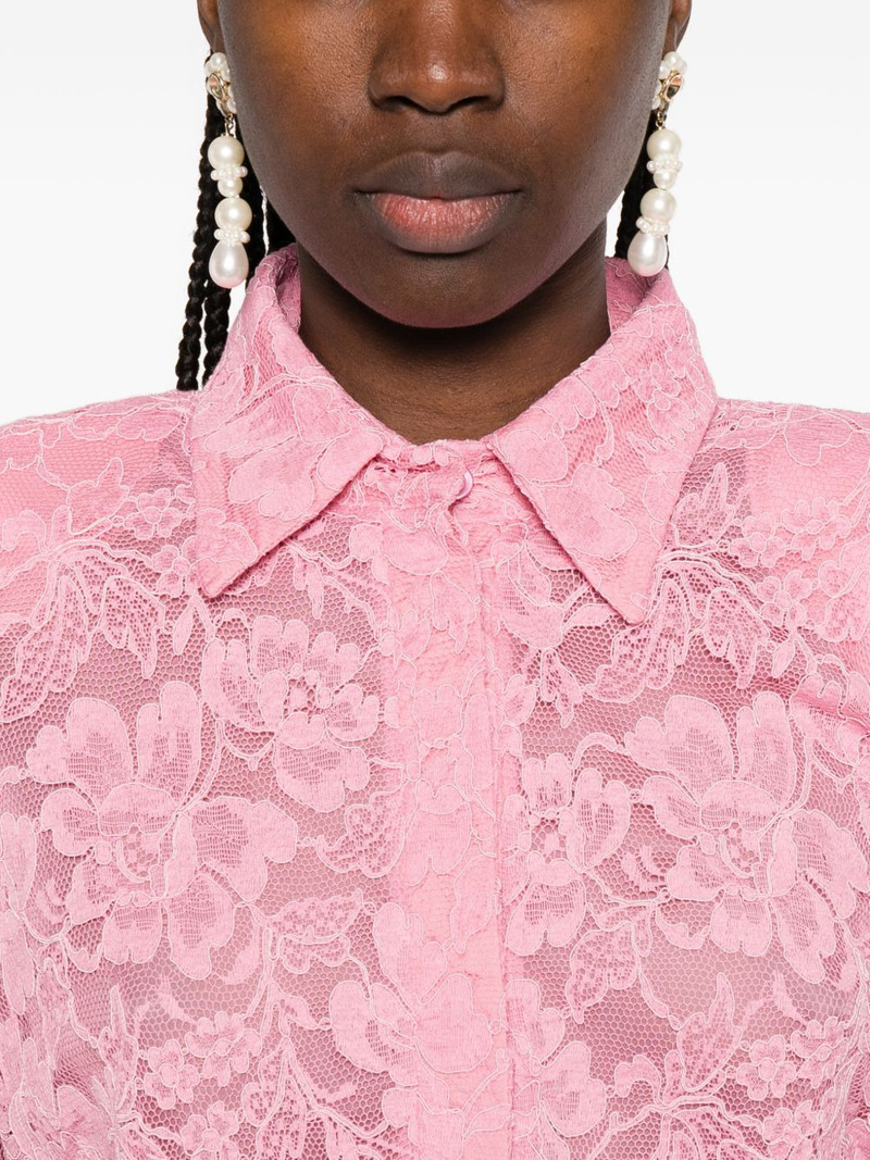 floral-lace polo-collar dress 5