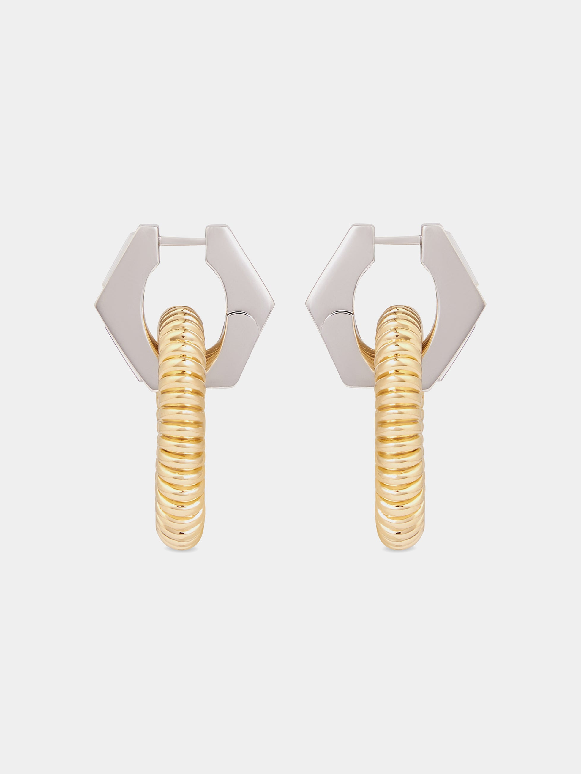 XL LINK EARRINGS WITH RHINESTONES - 5