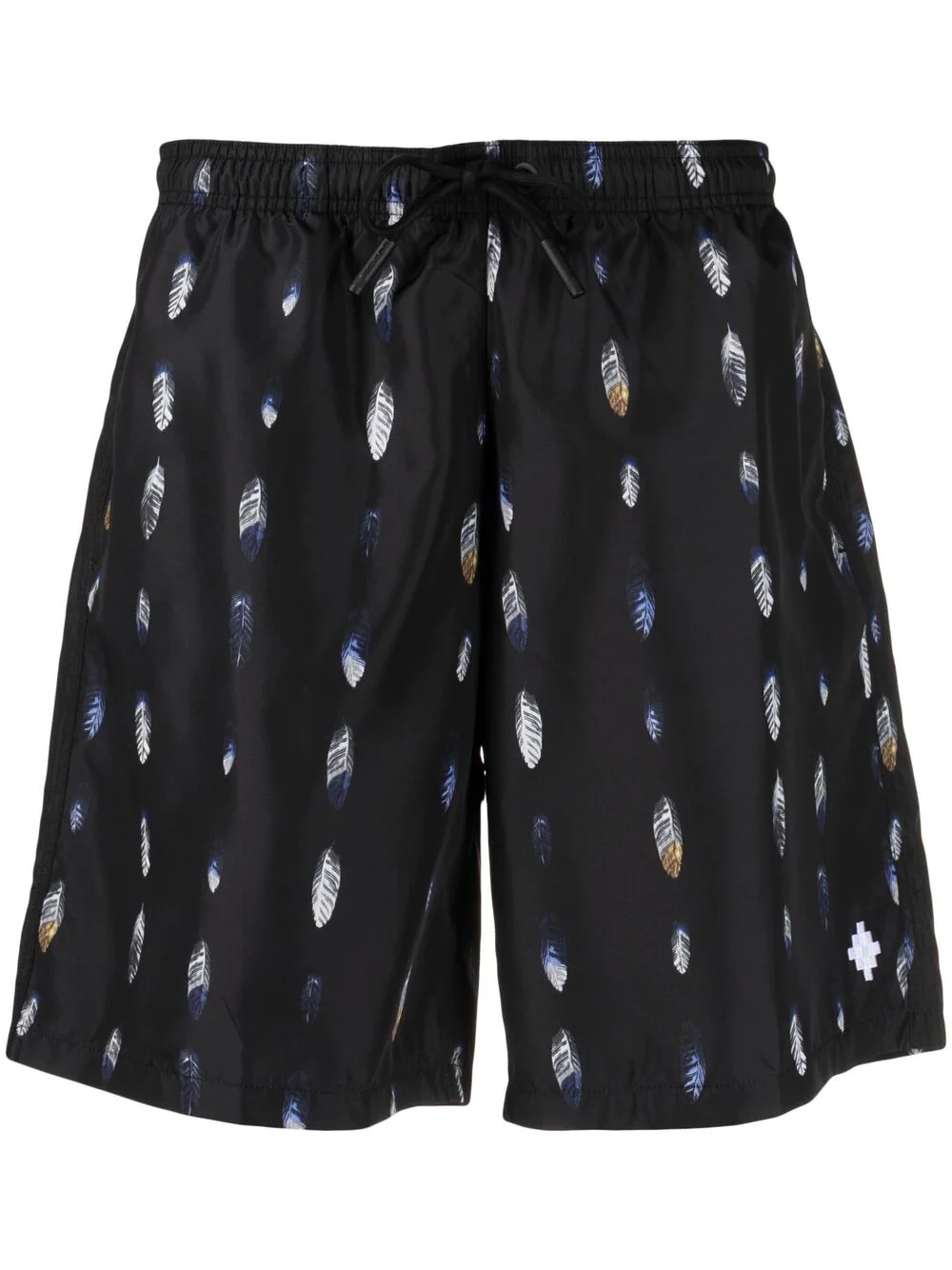 feather-print swim shorts - 1