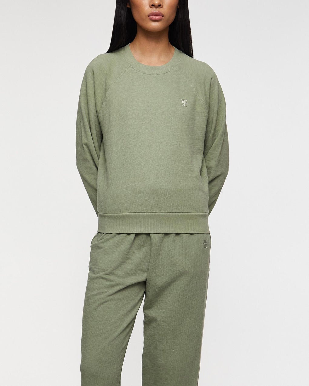 Sweatshirt Shrunken Raglan  Sage - 2