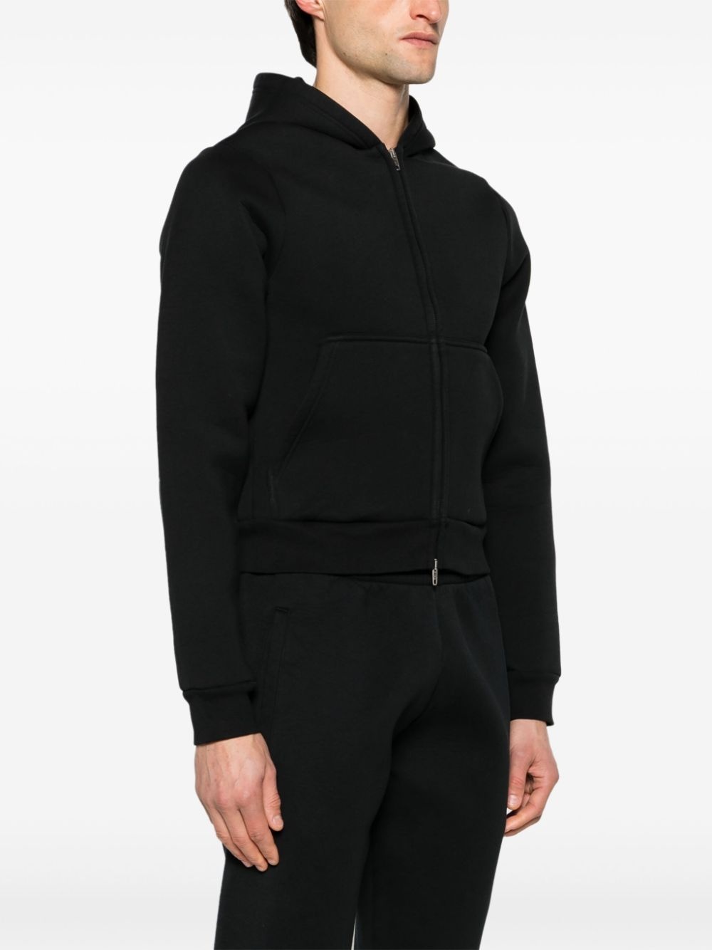 zip-up cotton hoodie - 4