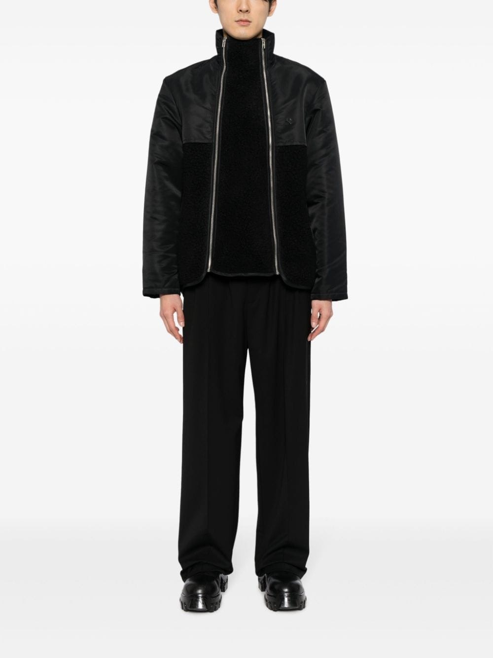 Jahan logo-plaque funnel-neck jacket - 2