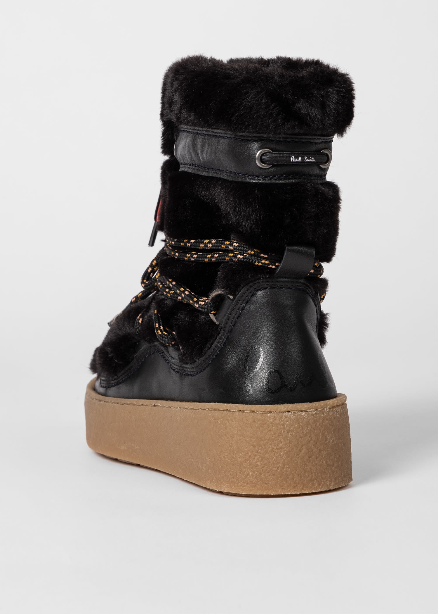 Black Leather 'Hallie' Snow Boots - 3