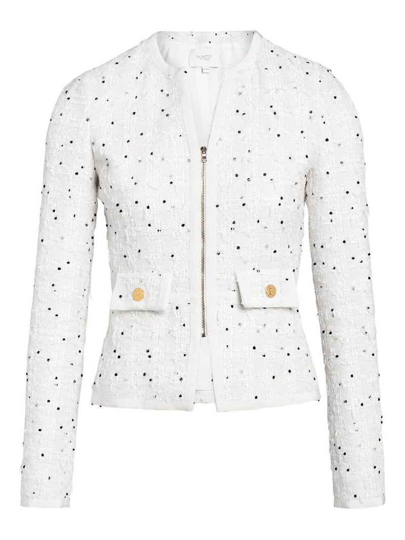 polka-dot bouclé jacket 1