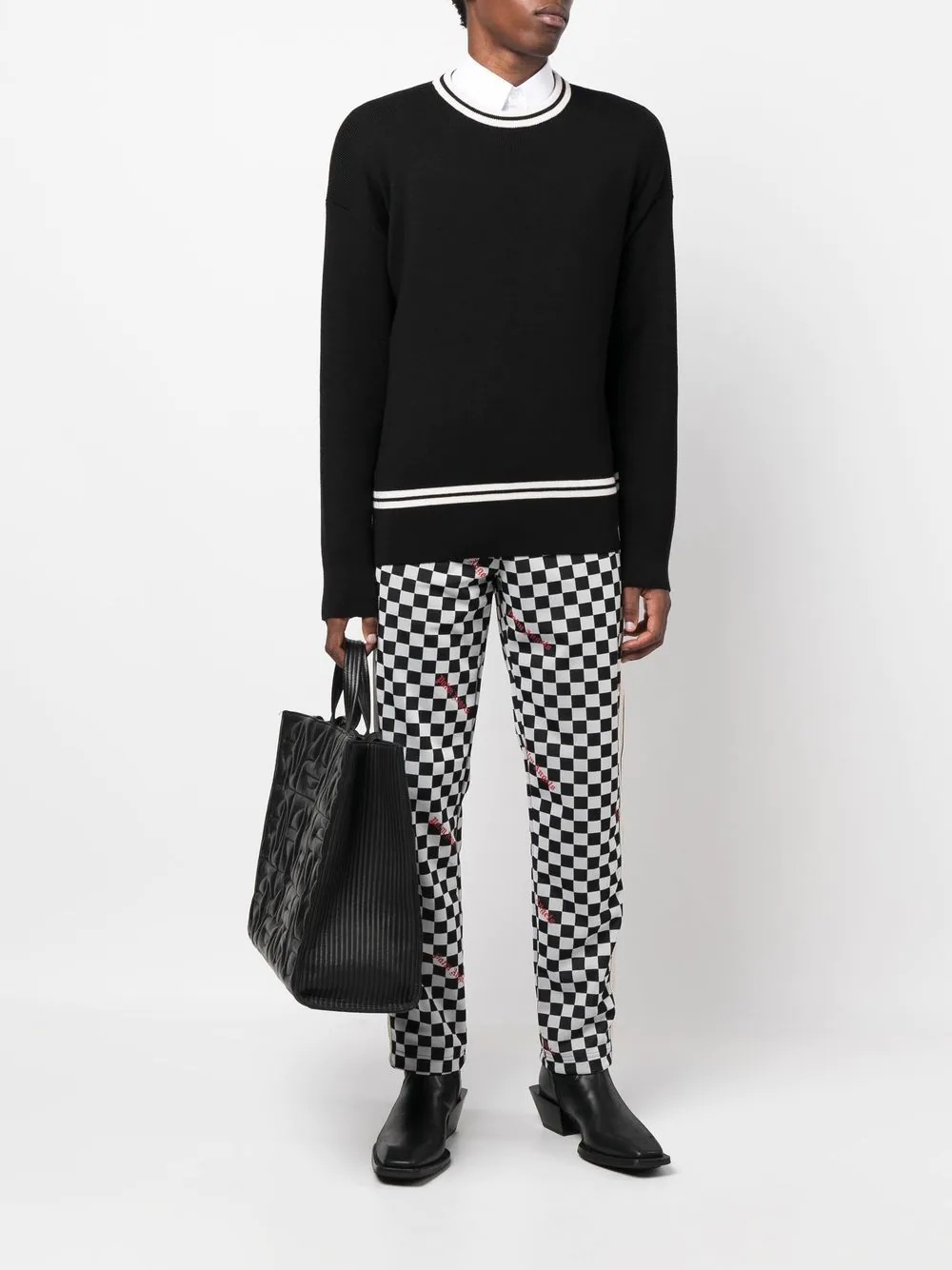 Jacquard Damier classic track pants - 2