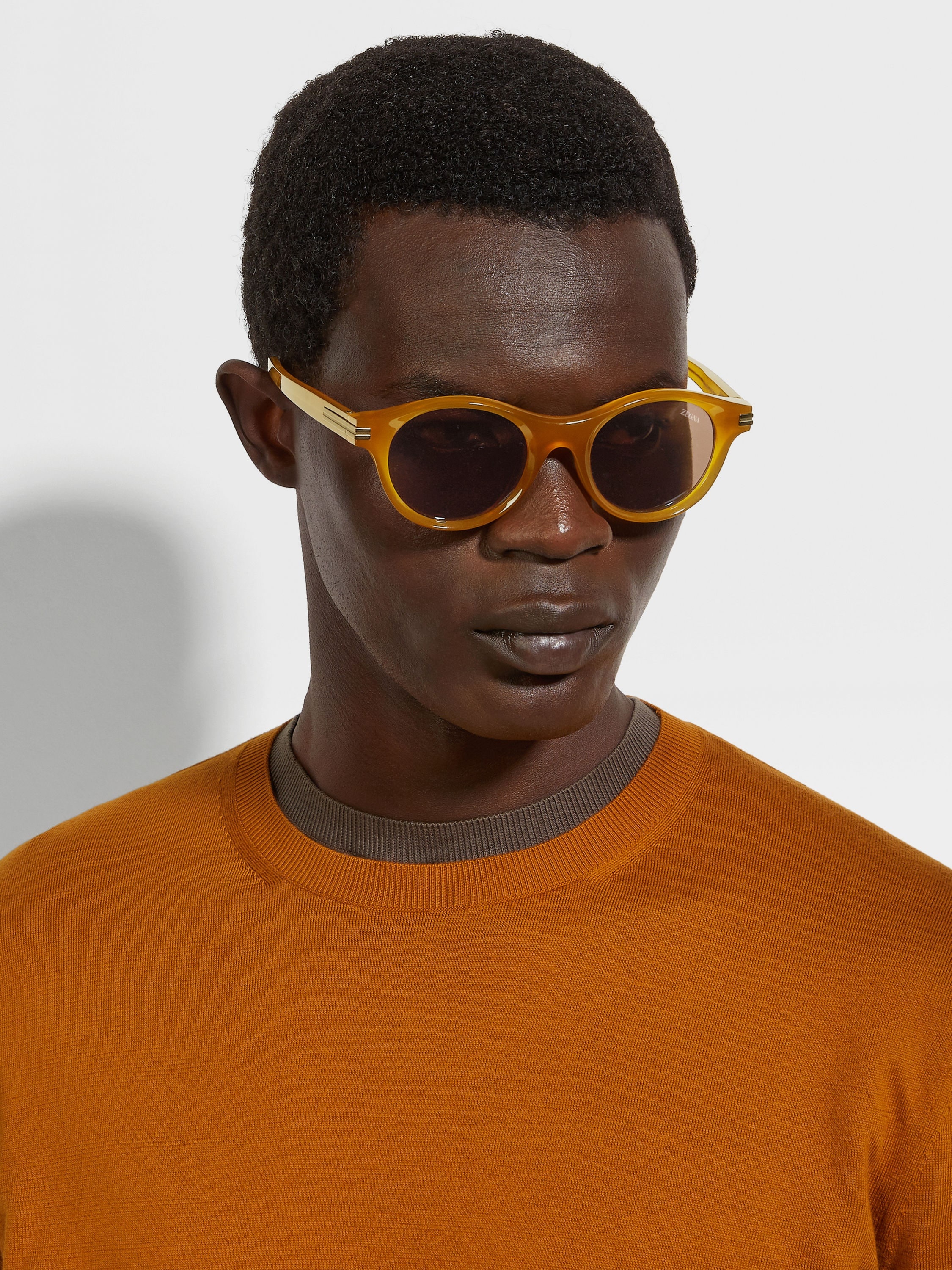 BROWN ACETATE SUNGLASSES - 4