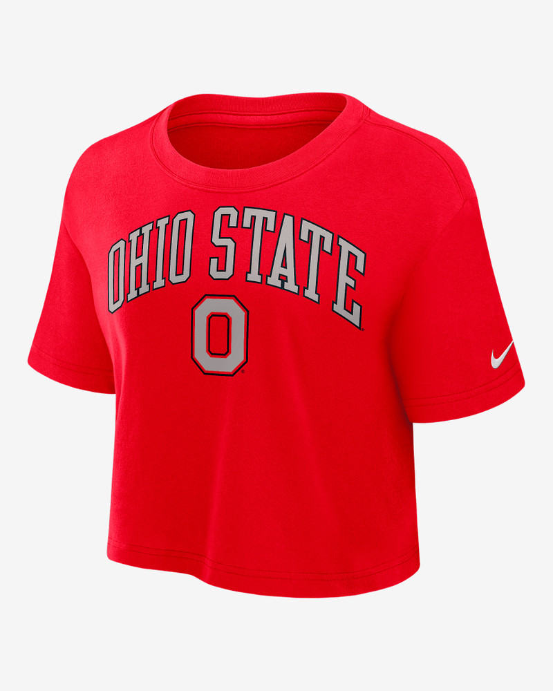 Ohio State Athletic Prep Arch Women's Nike Dri-FIT College Cropped T-Shirt 1