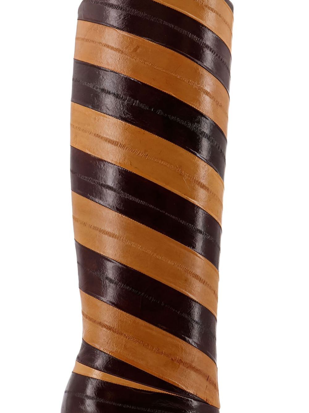 striped heel boots - 2