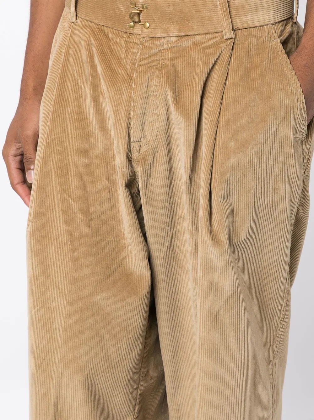 wide-leg corduroy trousers - 5