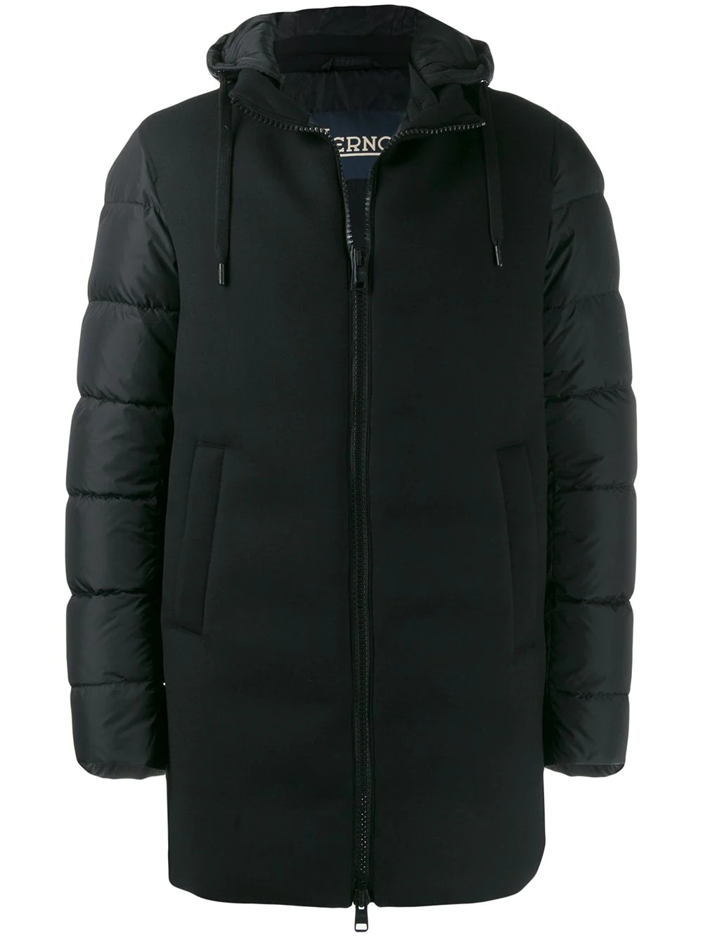 padded hooded coat - 1