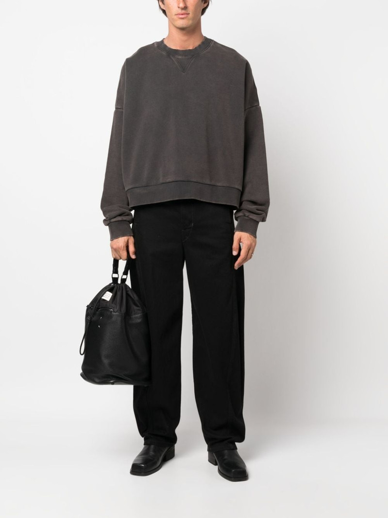 entire studios mélange-effect cotton sweatshirt outlook