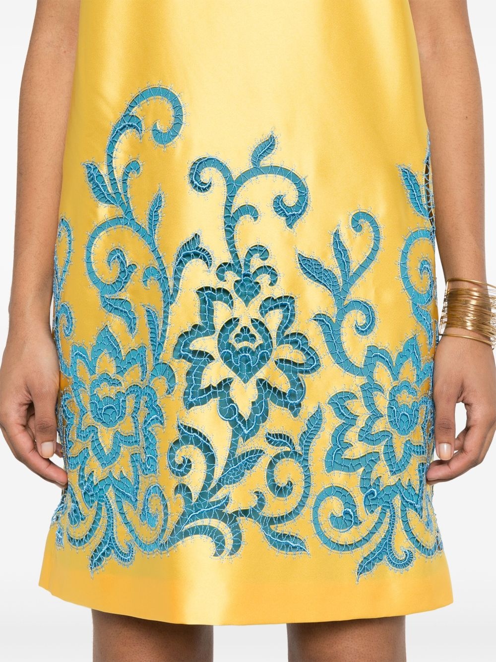 paisley-embroidered dress - 5