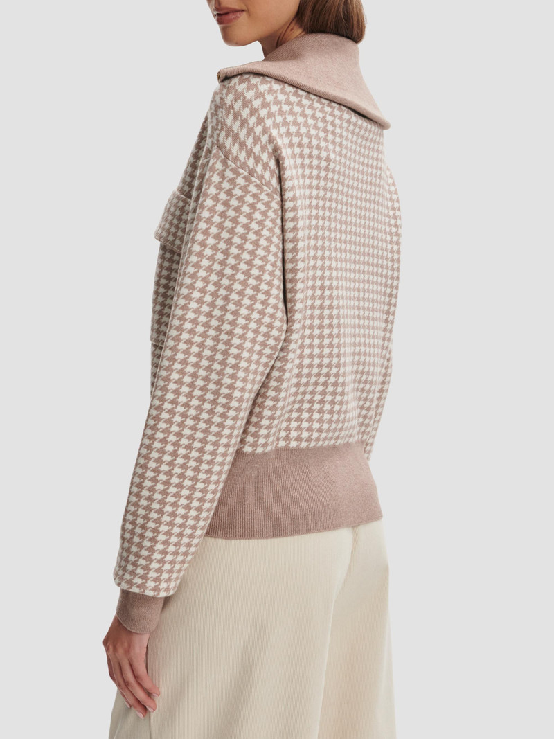 Women's Ablett Houndstooth Jacquard Jacket - Taupe 5