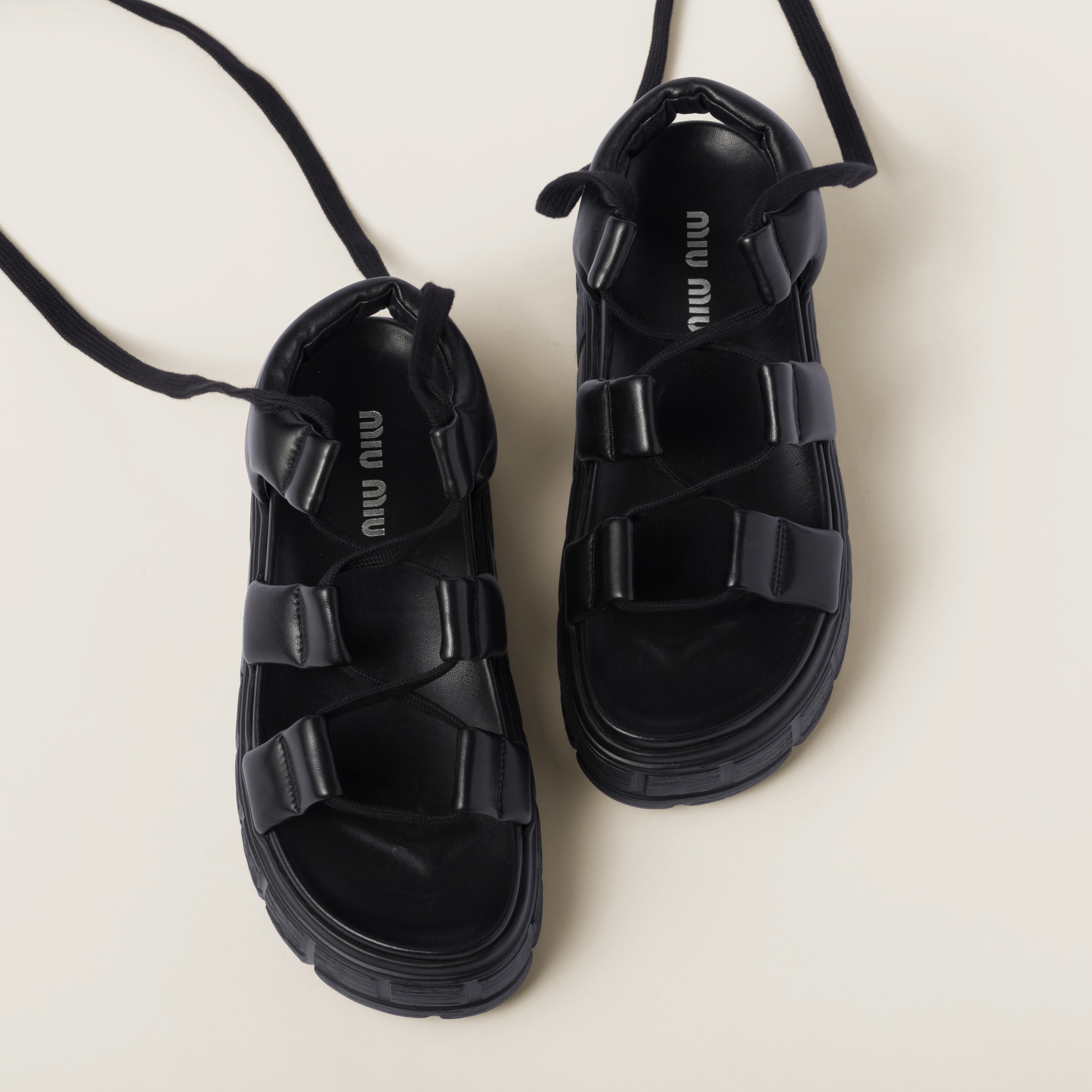 Sporty nappa leather sandals - 4