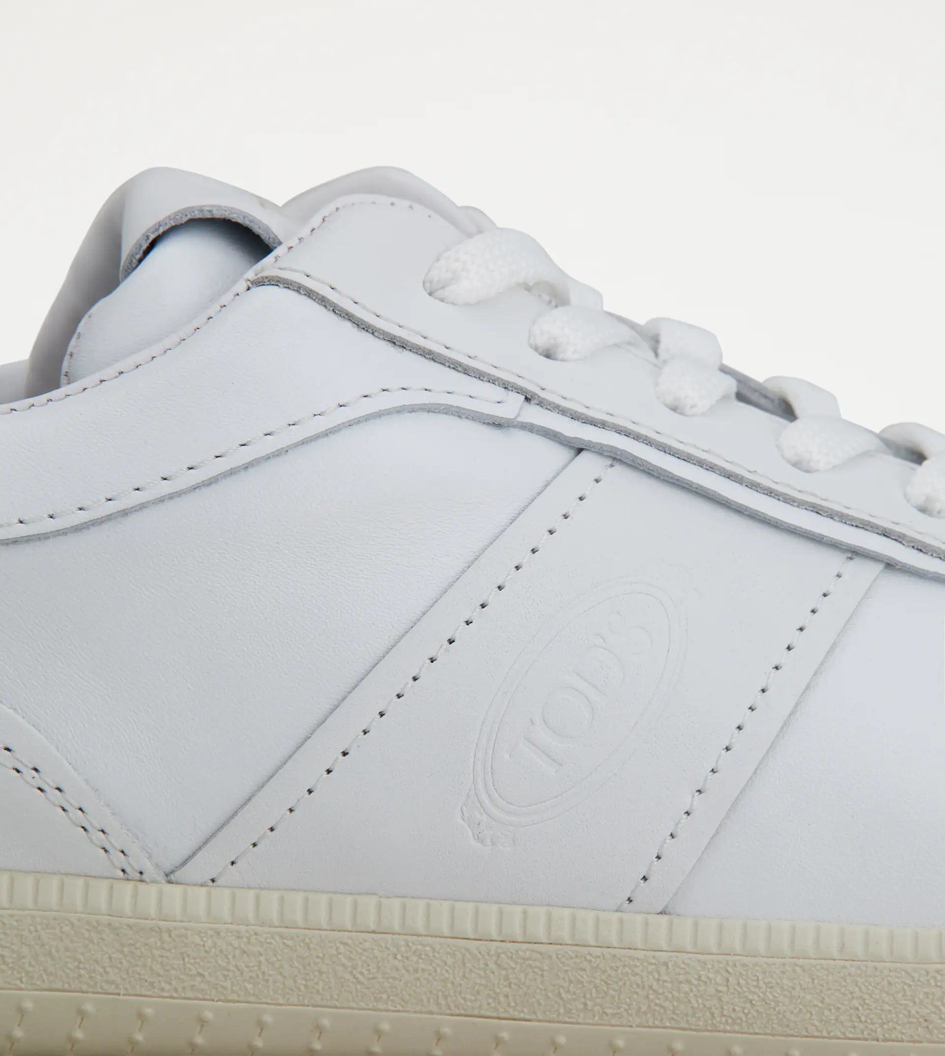 TOD'S TABS SNEAKERS IN LEATHER - WHITE - 6