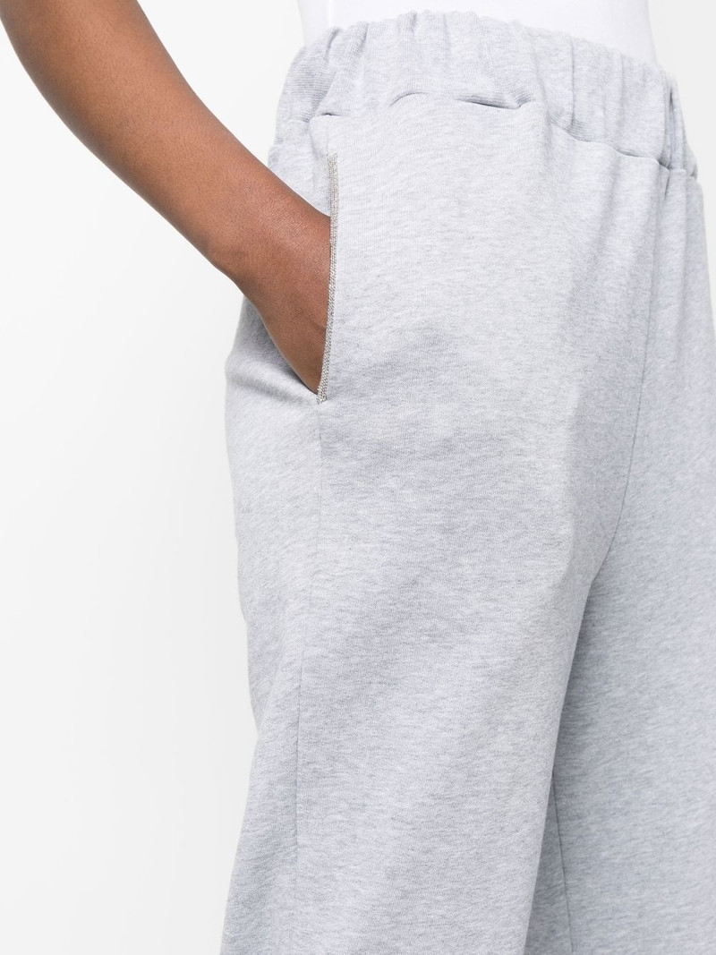 melange-effect slim-cut trousers 5