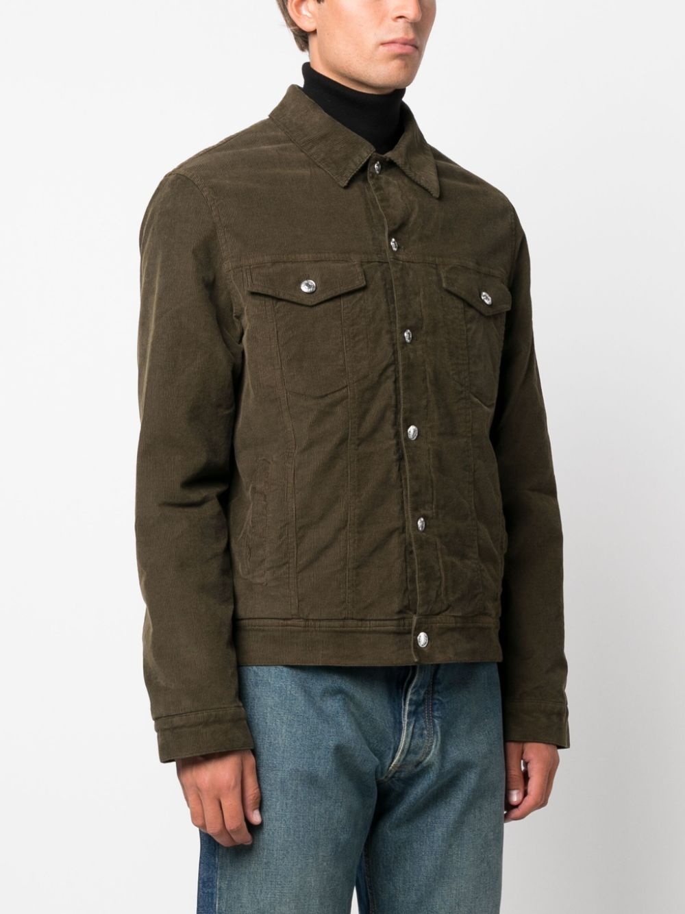 logo-patch denim jacket - 3