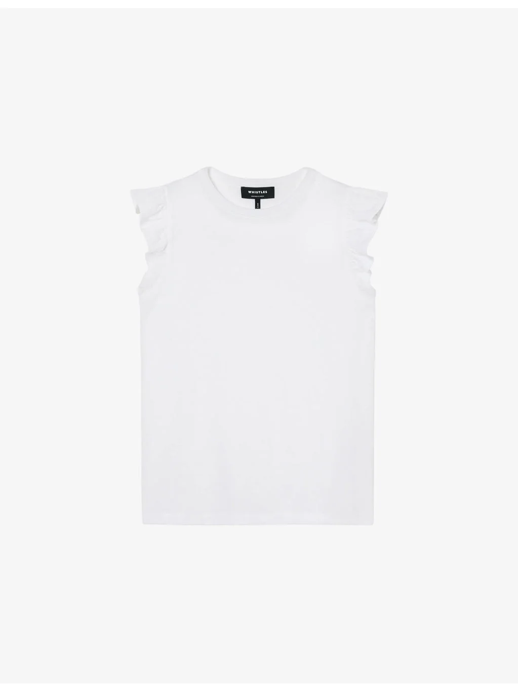Broderie Frill-Sleeve Cotton T-Shirt - 1