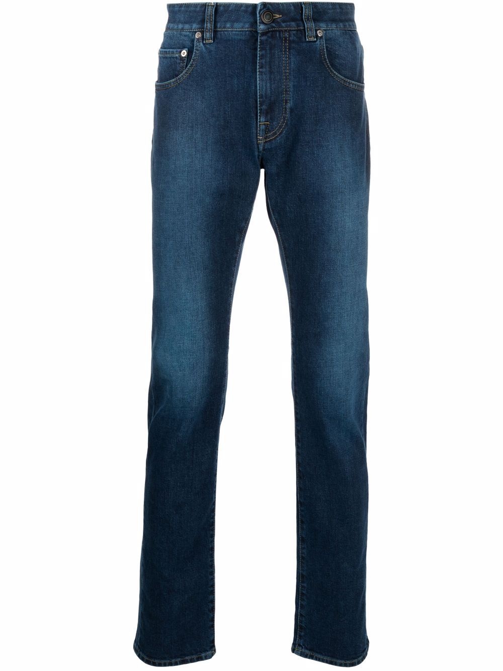 faded-effect slim-fit jeans - 1