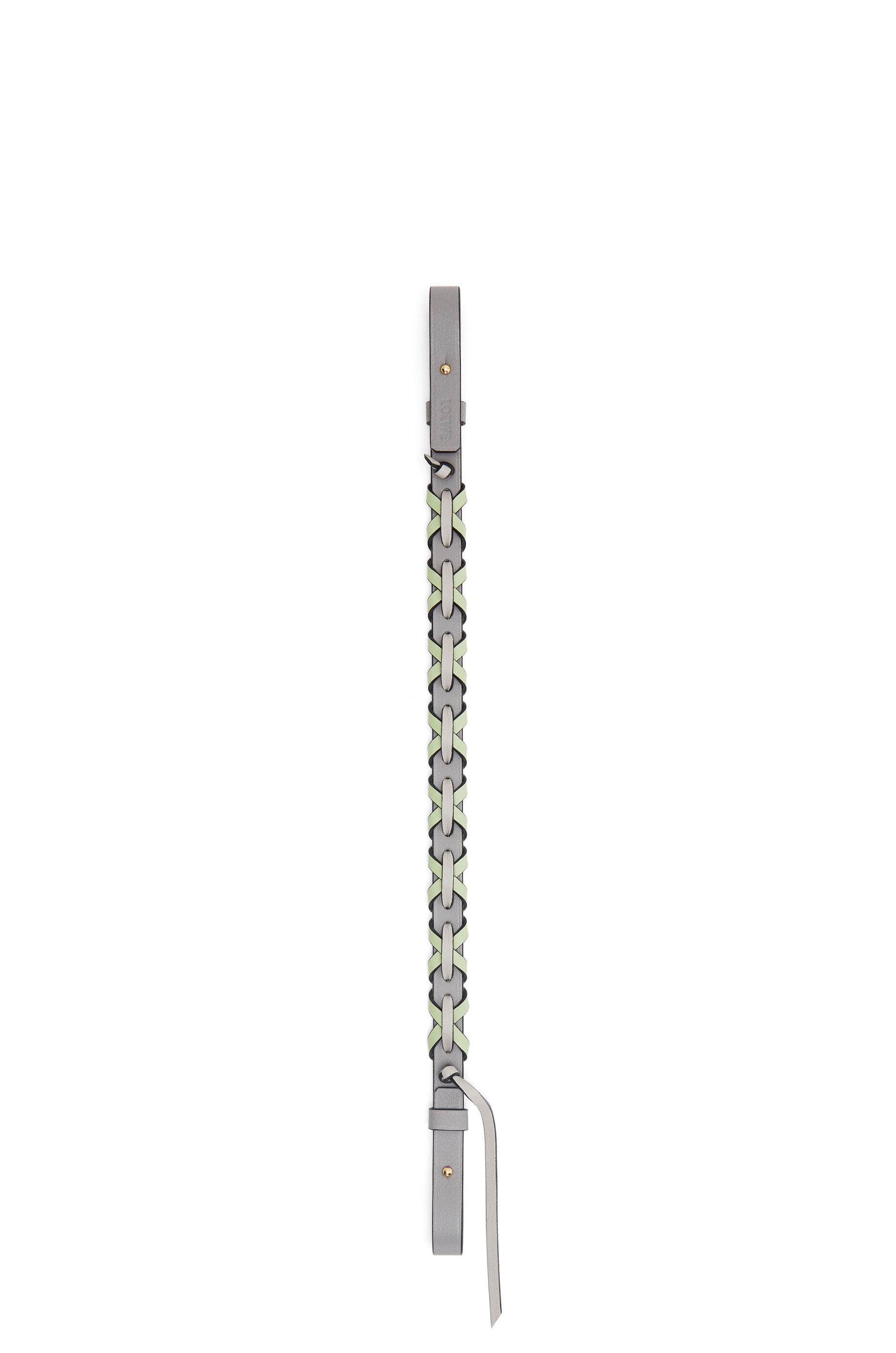 Thin cross braided strap in calfskin - 2
