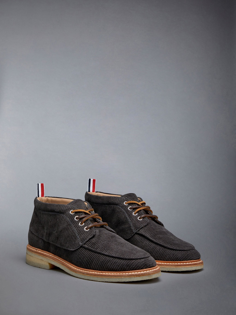 Thom Browne Corduroy Crepe Sole Mid Top Deck Shoe outlook