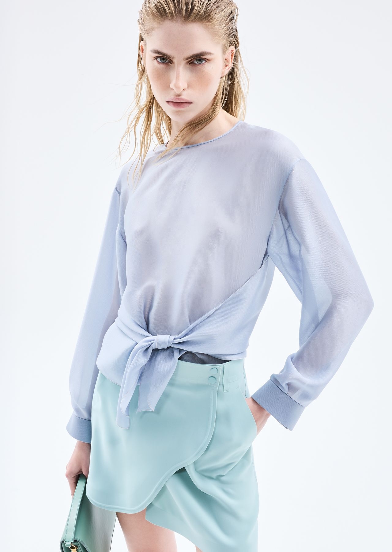 Silk crew-neck blouse - 6