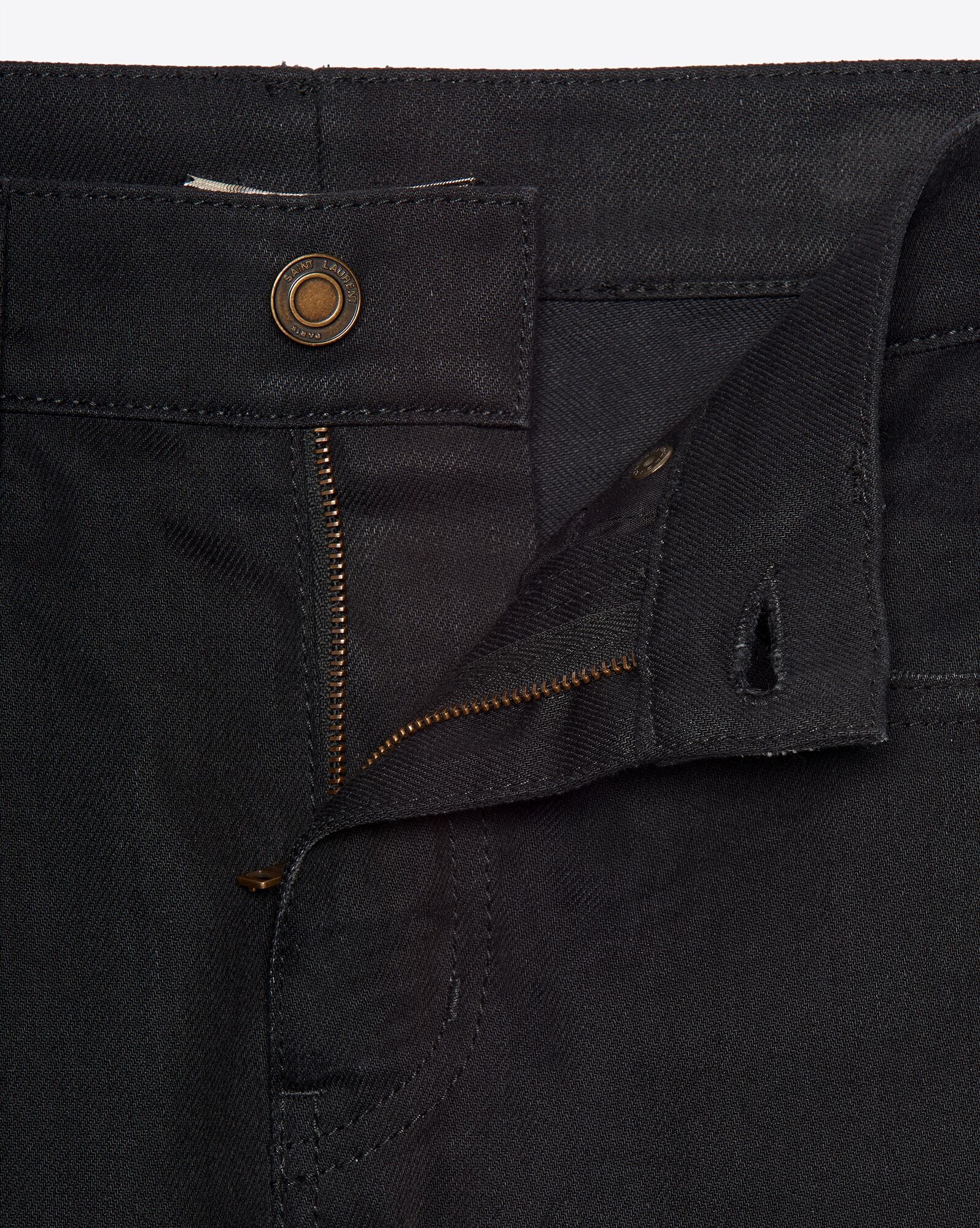 skinny-fit jeans in used black denim - 3