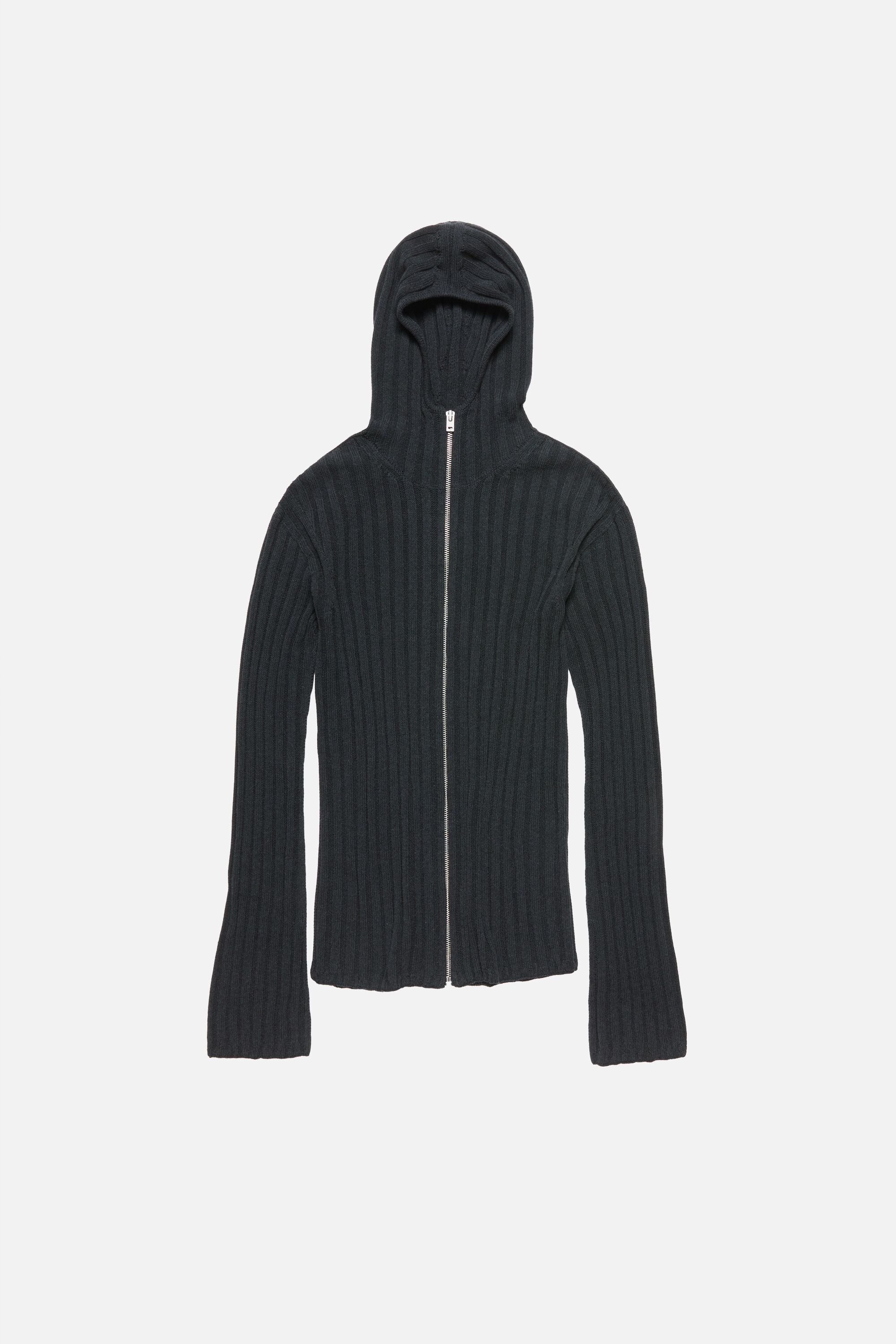 Zip-up hooded cardigan - Dark Grey Melange - 4