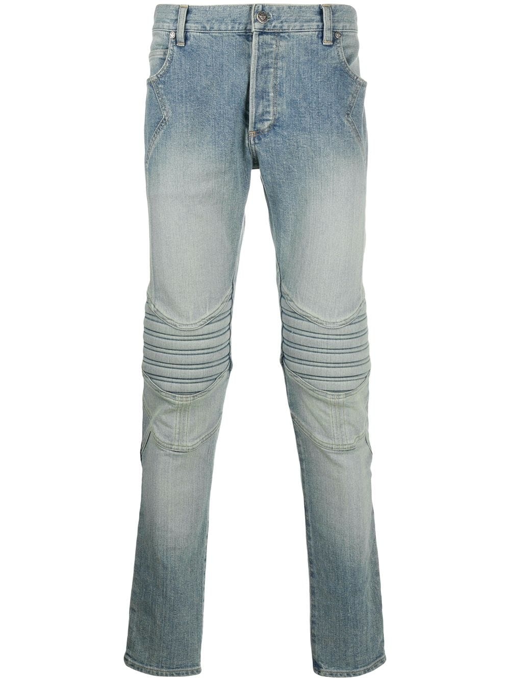 panelled skinny jeans - 1