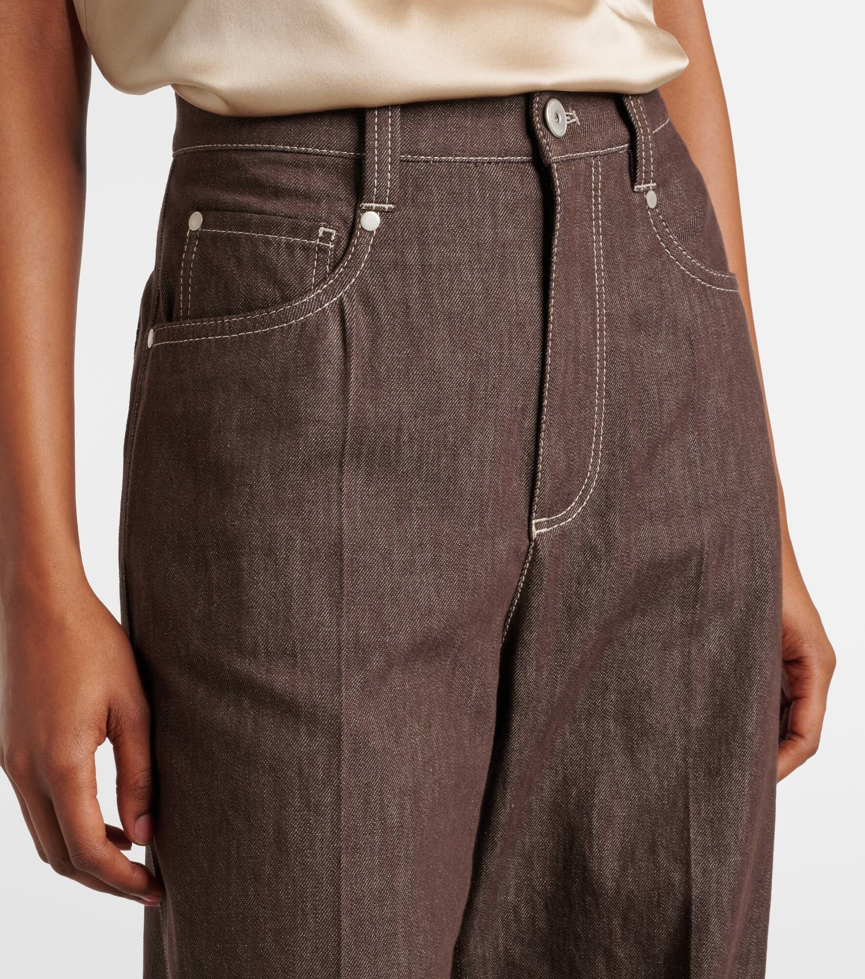 Mid-rise wide-leg jeans - 4