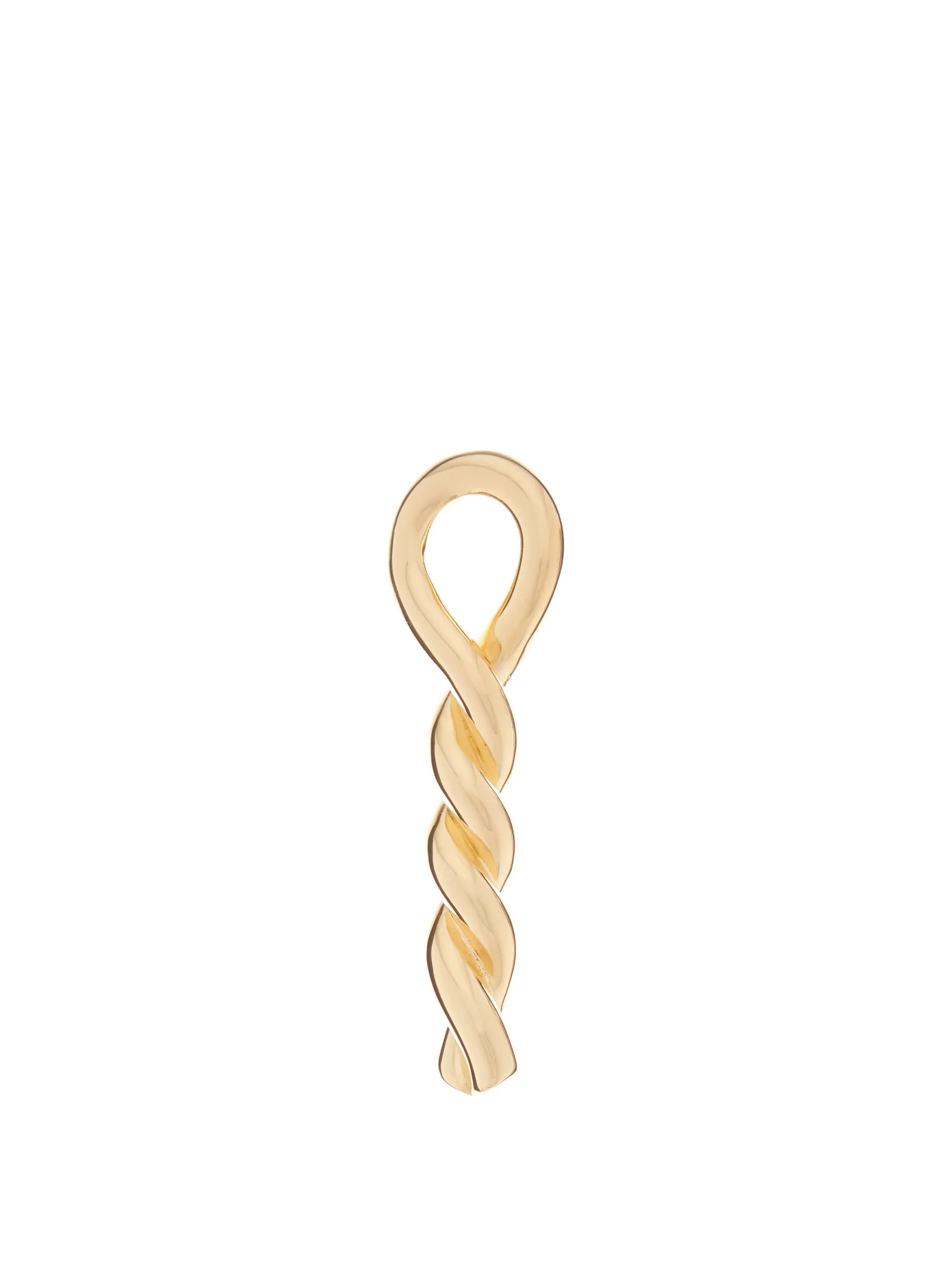 Twisted gold-vermail chain brooch - 1