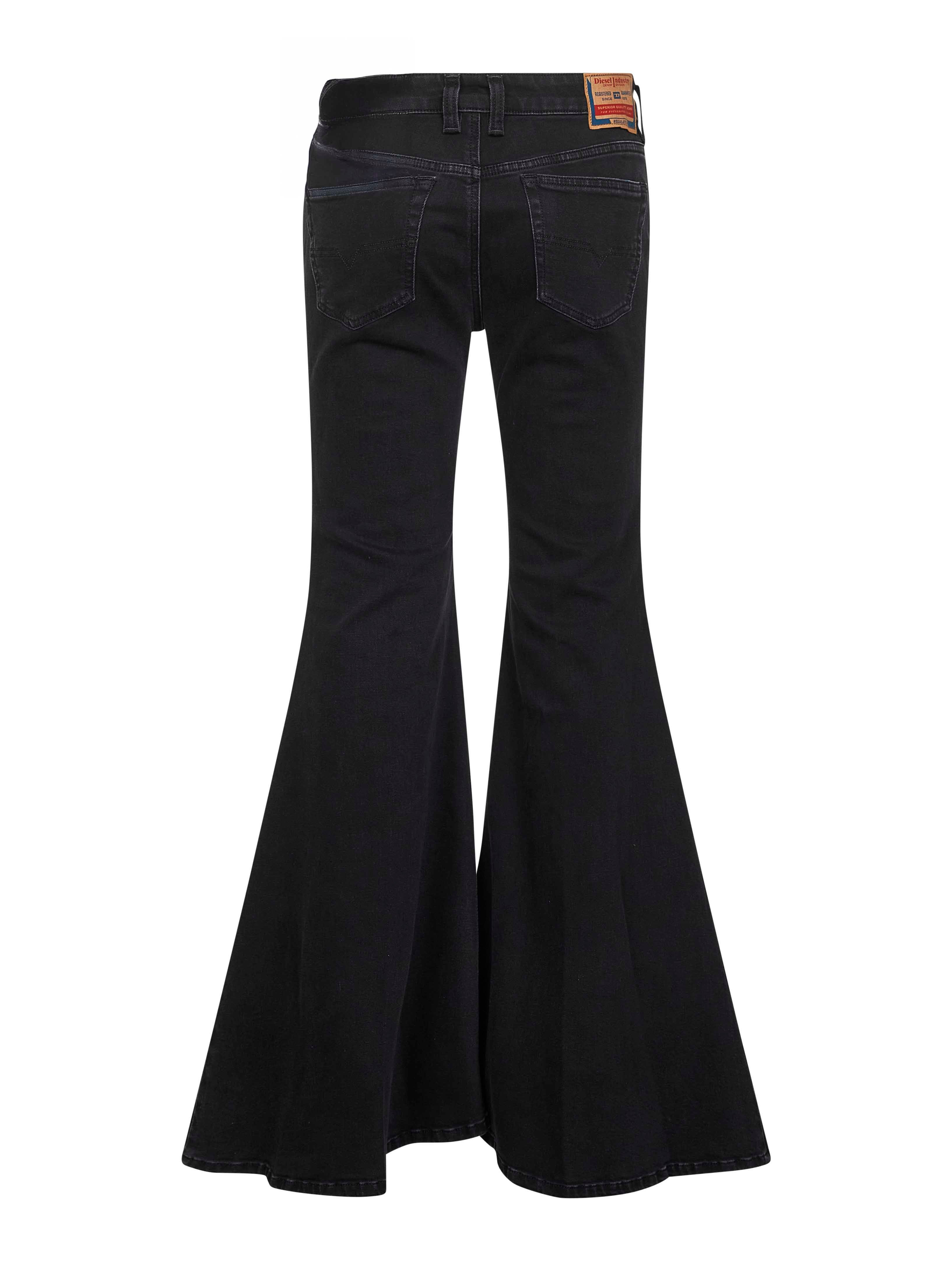 Diesel Women Black Flare Jeans 1970 D-Bleess 09M69 - 2