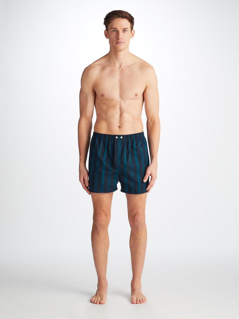 Men's Classic Fit Boxers Royal 222 Cotton Navy - 3