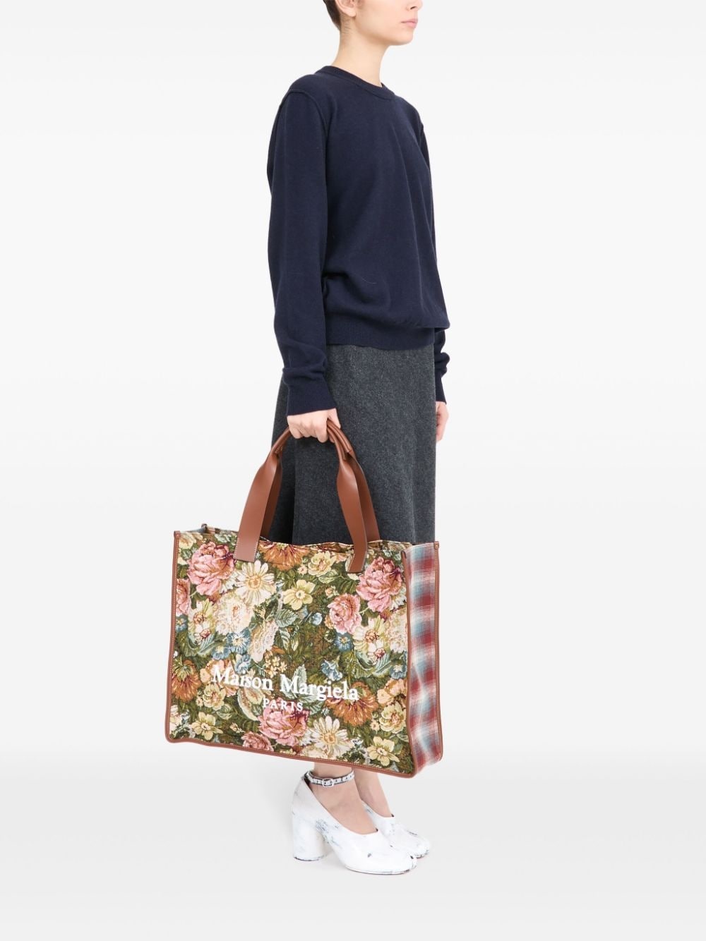 large floral-print tote bag - 3