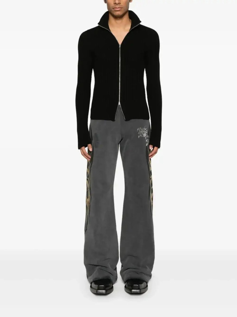 BALENCIAGA rhinestone-logo track pants outlook