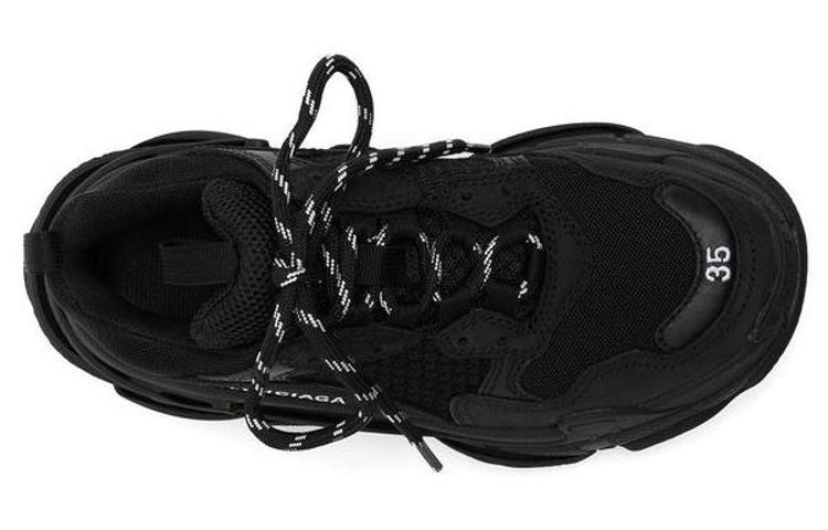 (WMNS) Balenciaga Triple S 'Black' 524036W2CA11000 - 4