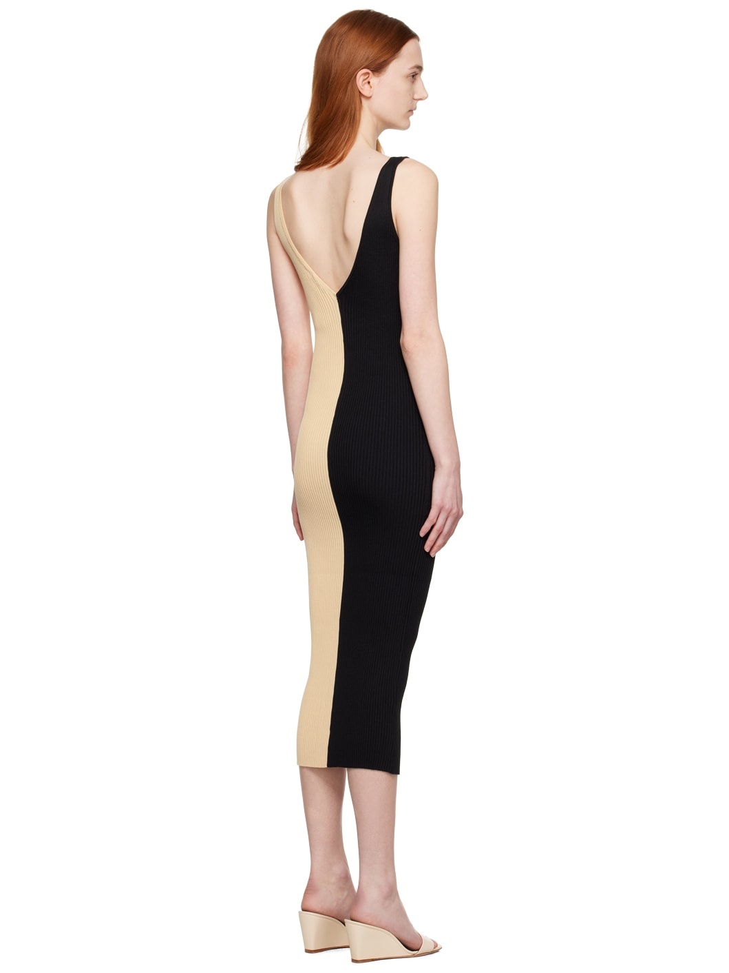 Tan & Black Dana Midi Dress - 3