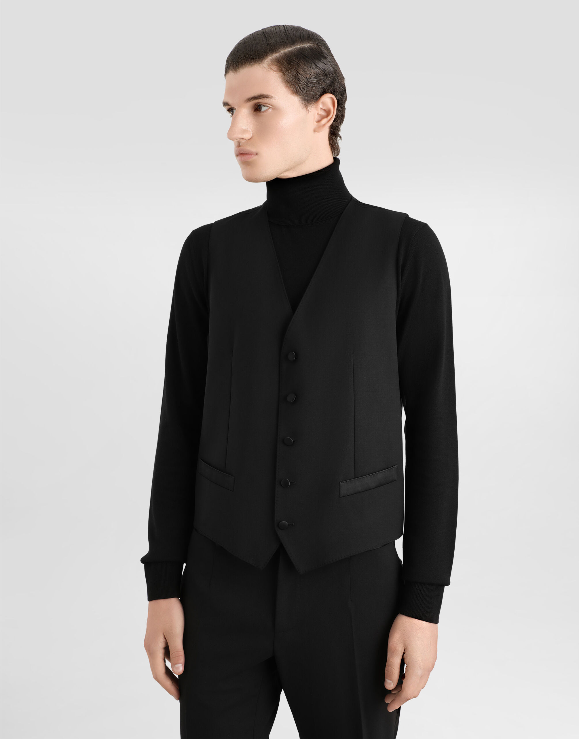 Three-piece Sicilia-fit suit in stretch wool - 4