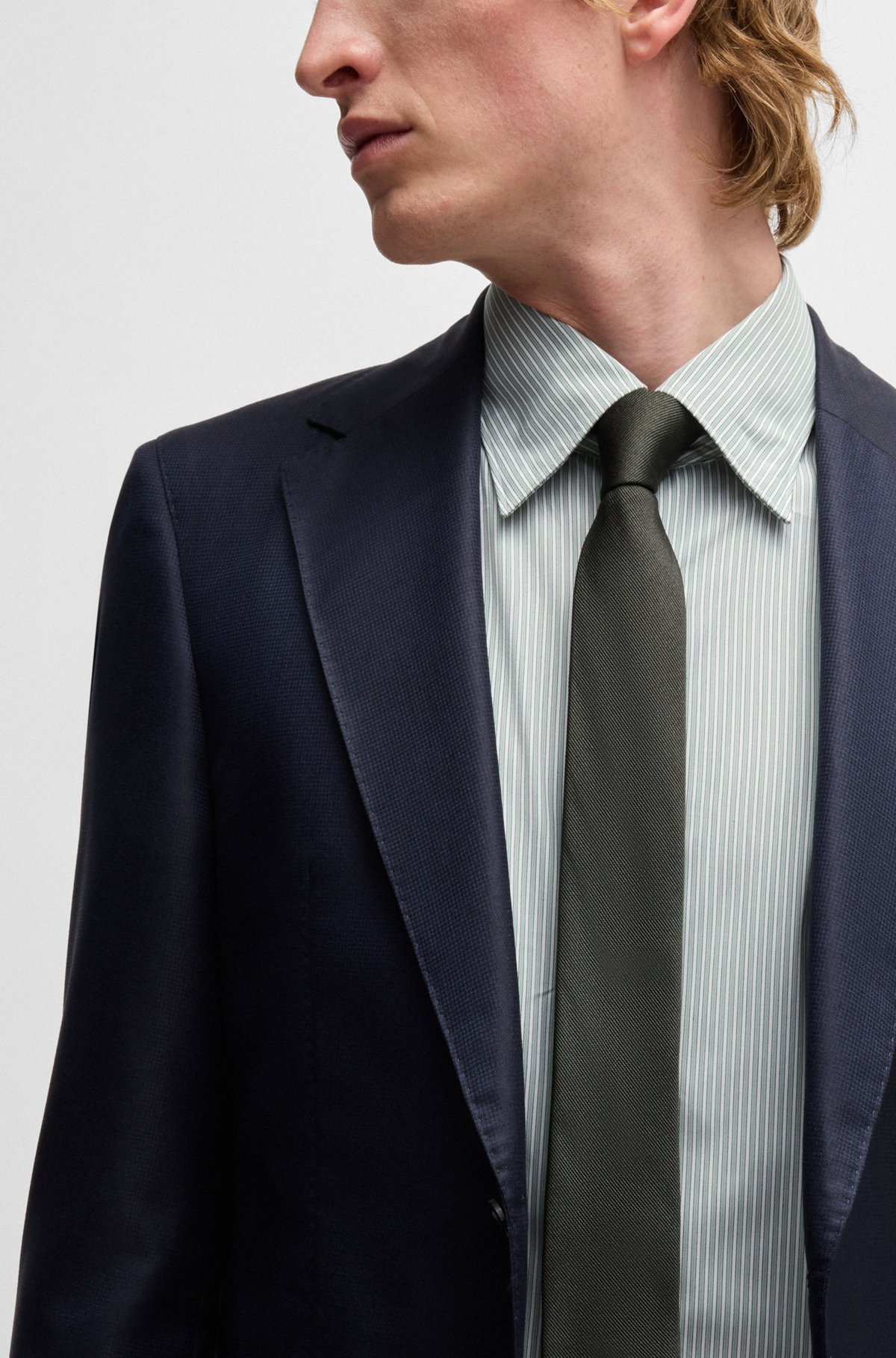 SLIM-FIT SHIRT IN STRIPED COTTON - 6