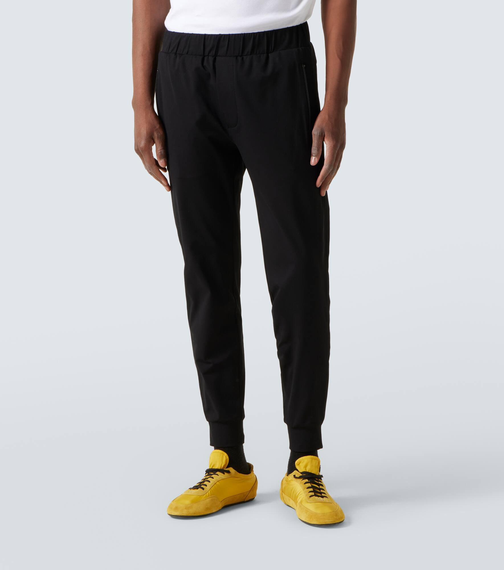 Technical cotton-blend slim pants - 3