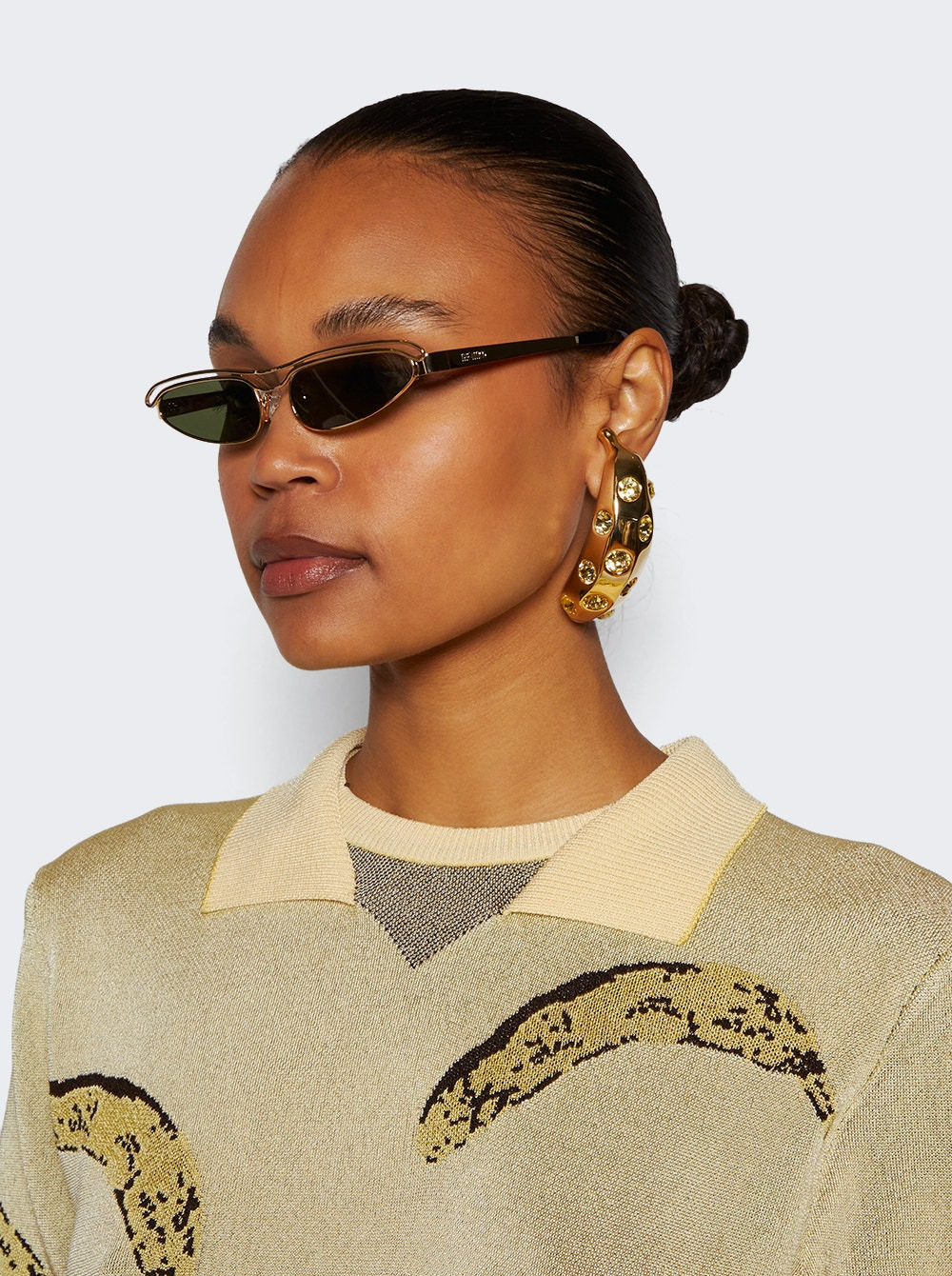 Norma Sunglasses Yellow Gold And Green - 3