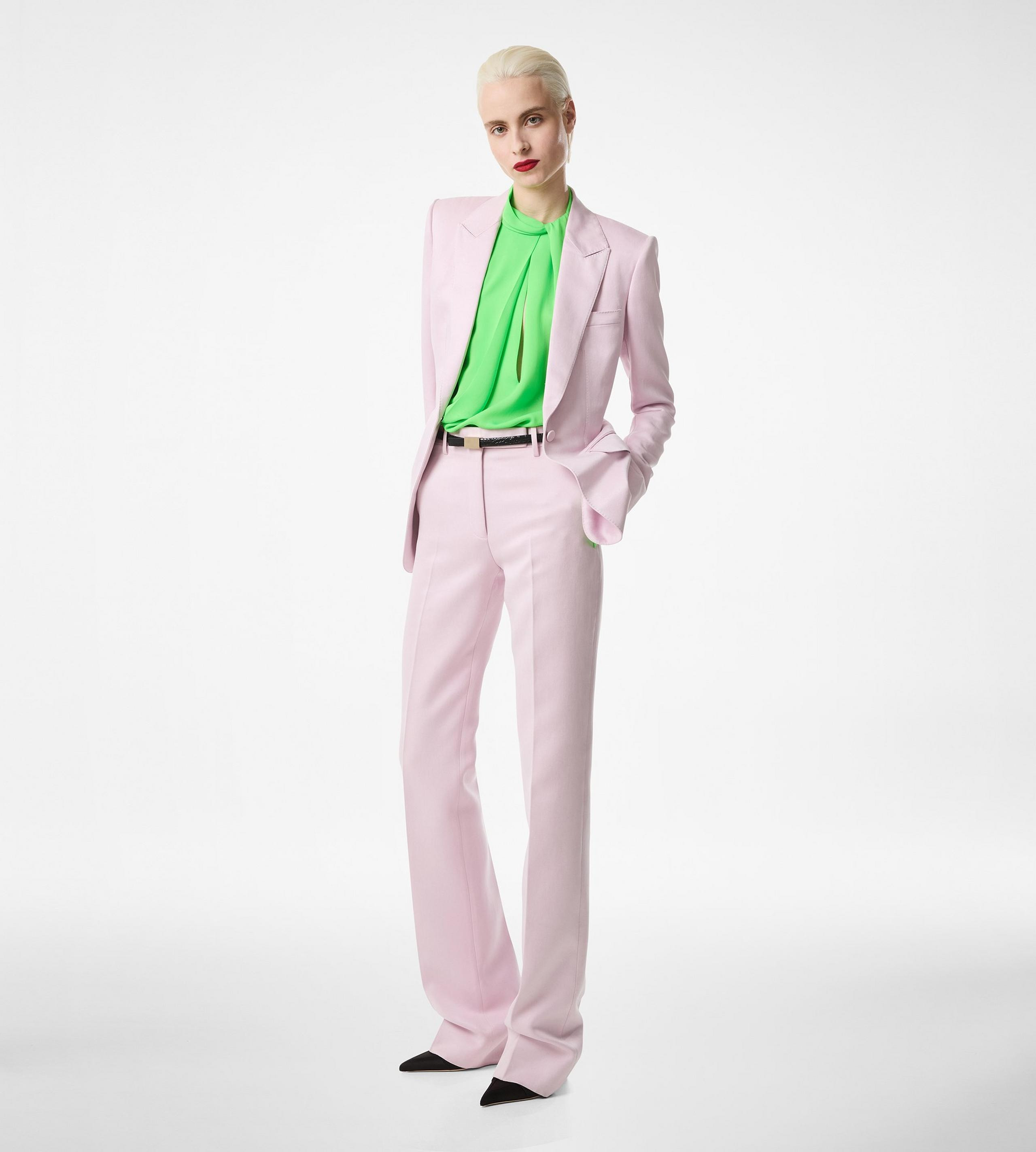 WASHED COTTON SILK BLEND DUCHESSE SINGLE BREASTED JACKET - 3