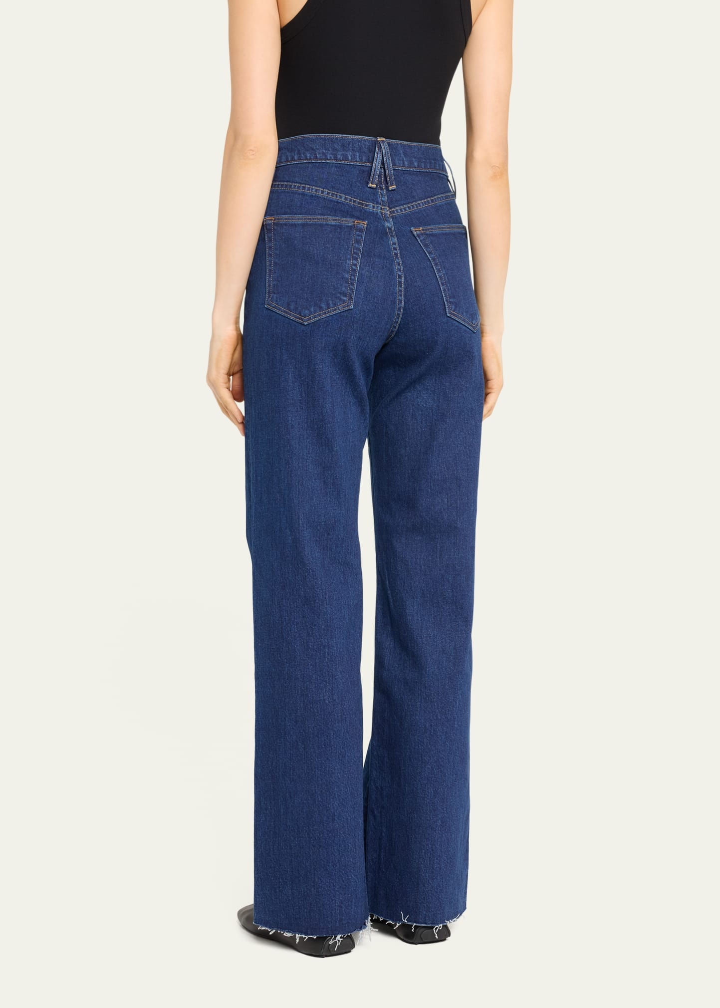 Grace Wide-Leg Raw Hem Jeans - 3