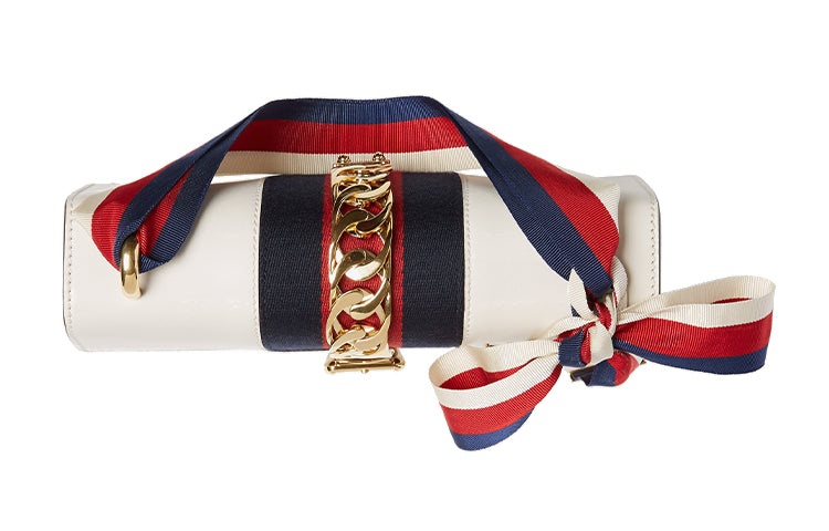 (WMNS) Gucci Sylvie Series Satchel Small White 421882-CVLEG-8605 - 5