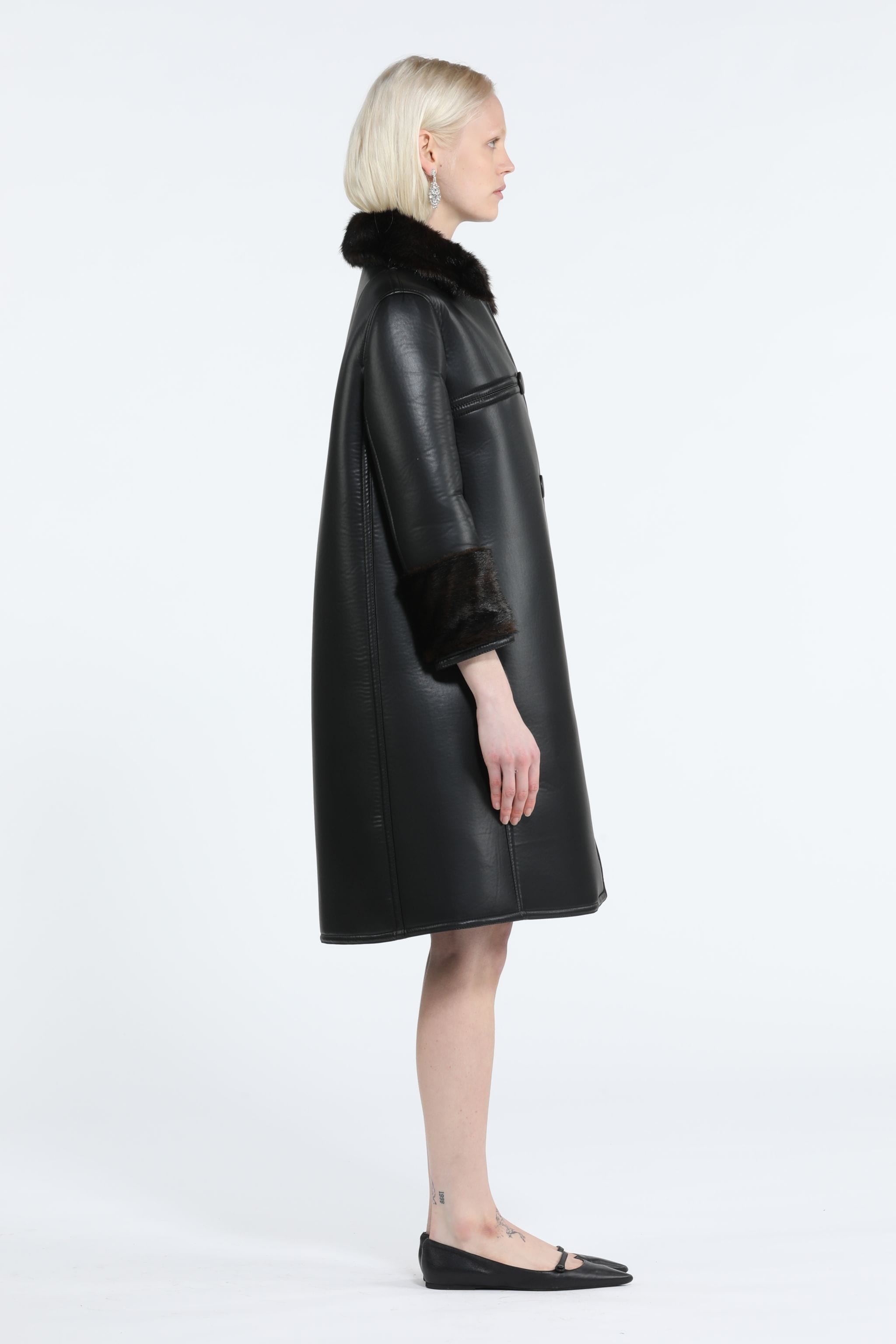 SYNTHETIC-LEATHER COAT - 3