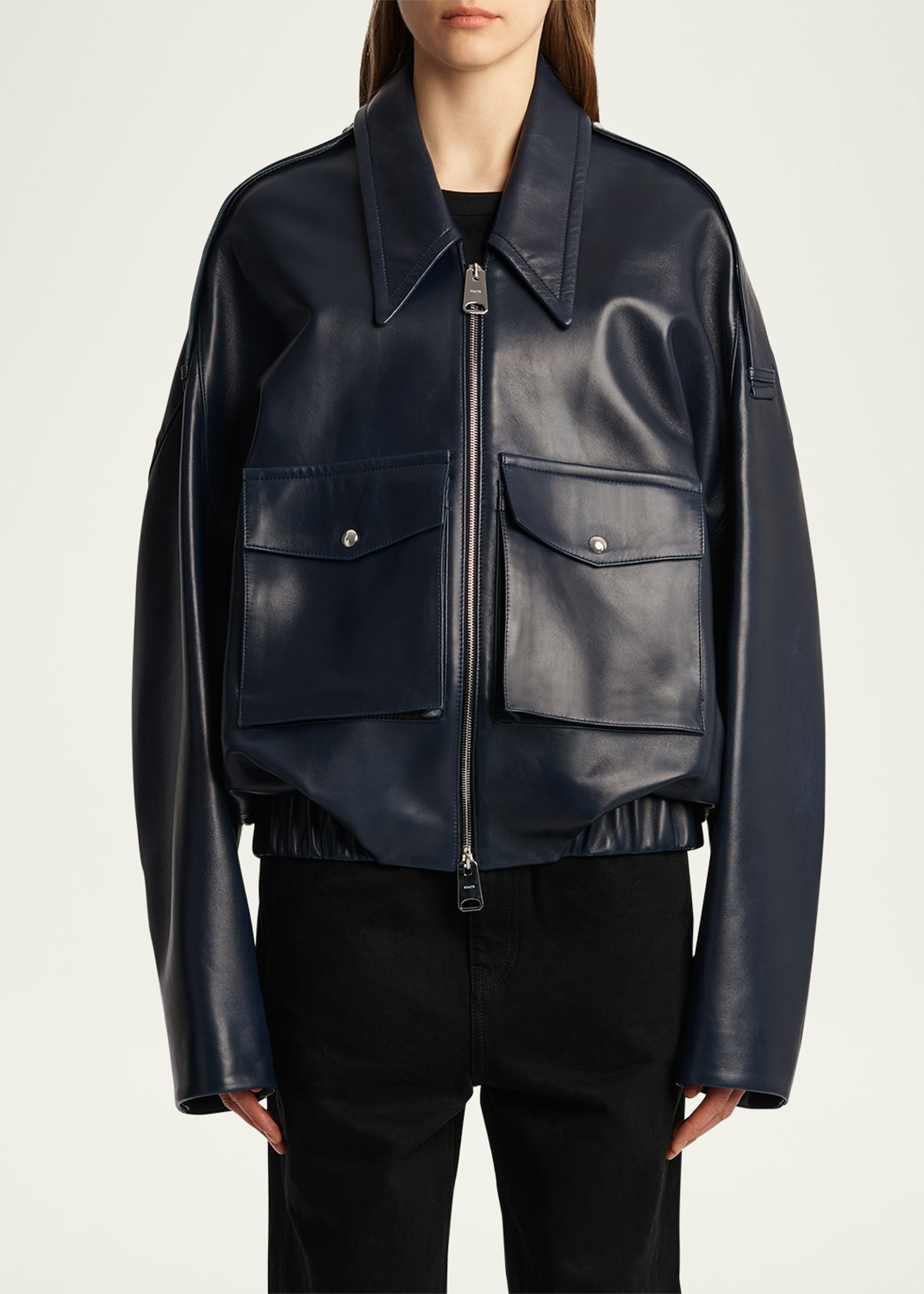 Owey Leather Bomber Jacket - 4